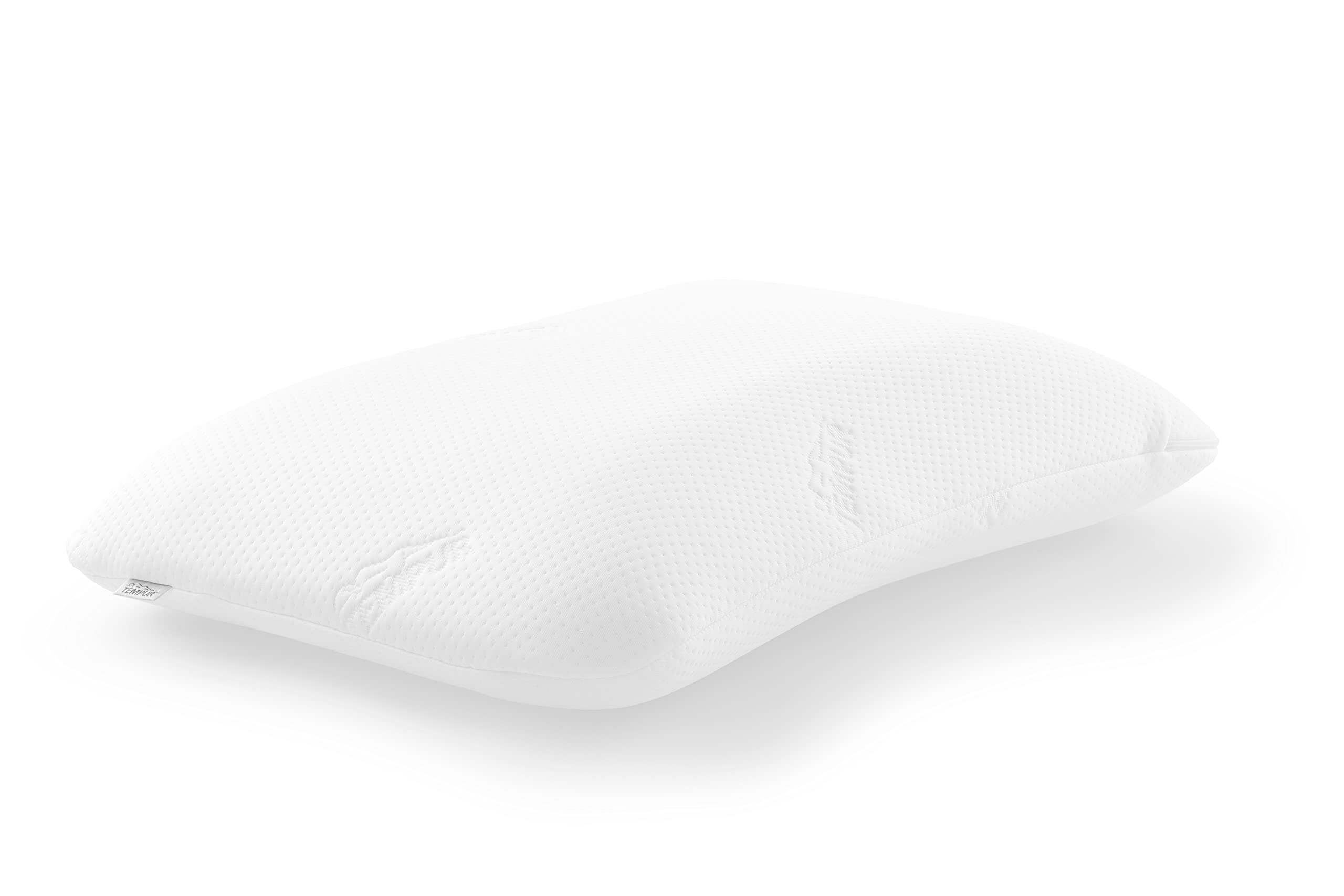 Vit ergonomisk kudde med vågig form och strukturerat överdrag från TEMPUR