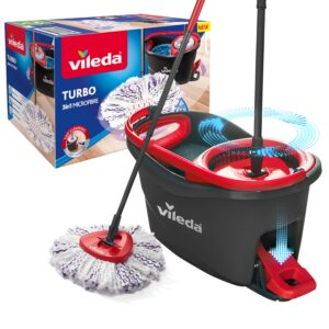 Vileda städset med mikrofibermopp, hink och fotpedal.